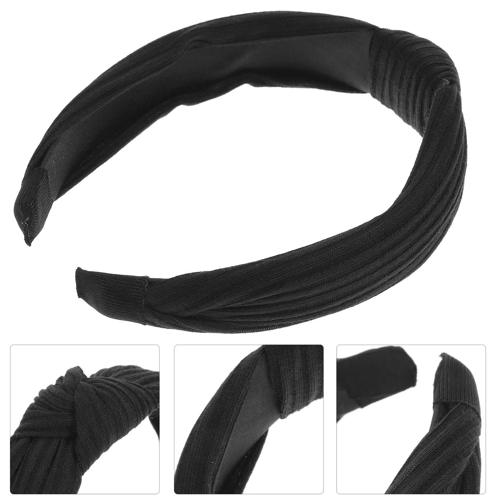 

Wide Headband For Women Wide Hair Hoop Durable Cloth Hair Hoop Simple Attractive Accessory Gift Black