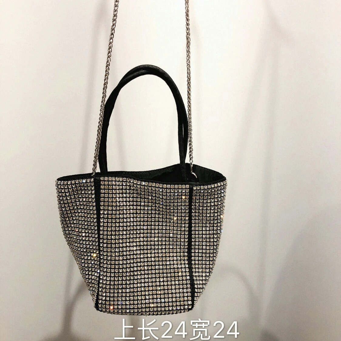 Womens Handbags Chic Diamonds Top-handle Shape Small Tote Bags for Women Shopping Shoulder Bags Crossbody Bags Blings mochila