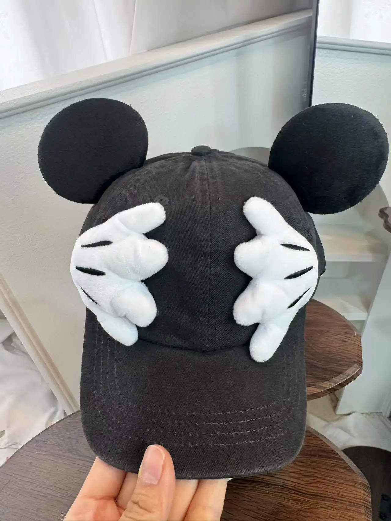 Disney Mickey Mouse Grote Oren Vorm Hug Anime Figuur Baseball Pet Verkleedkleding Katoen Polyester Kinderen Cartoon Pet met klep Verjaardag Cado