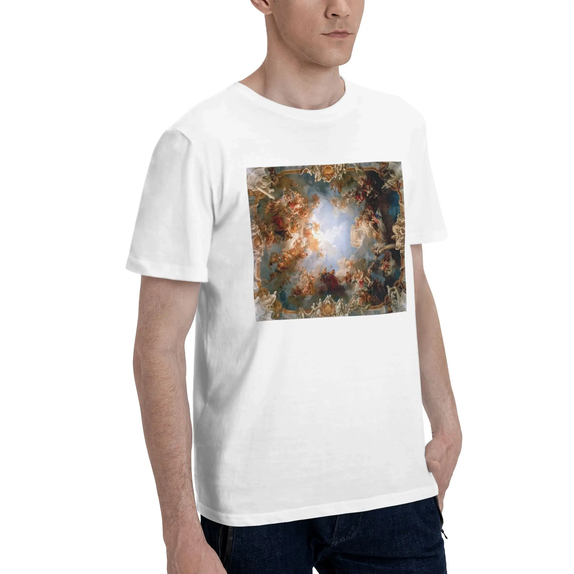 

Мужская футболка раннего эпохи Возрождения, большие футболки, мужские хлопковые футболки с круглым вырезом, короткие летние мужские футболки