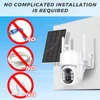 5MP HD ワイヤレスソーラー屋外 Wifi カメラ内蔵 7800mAh バッテリー 365 日スタンバイ監視カメラソーラーパネル ICSEE 2