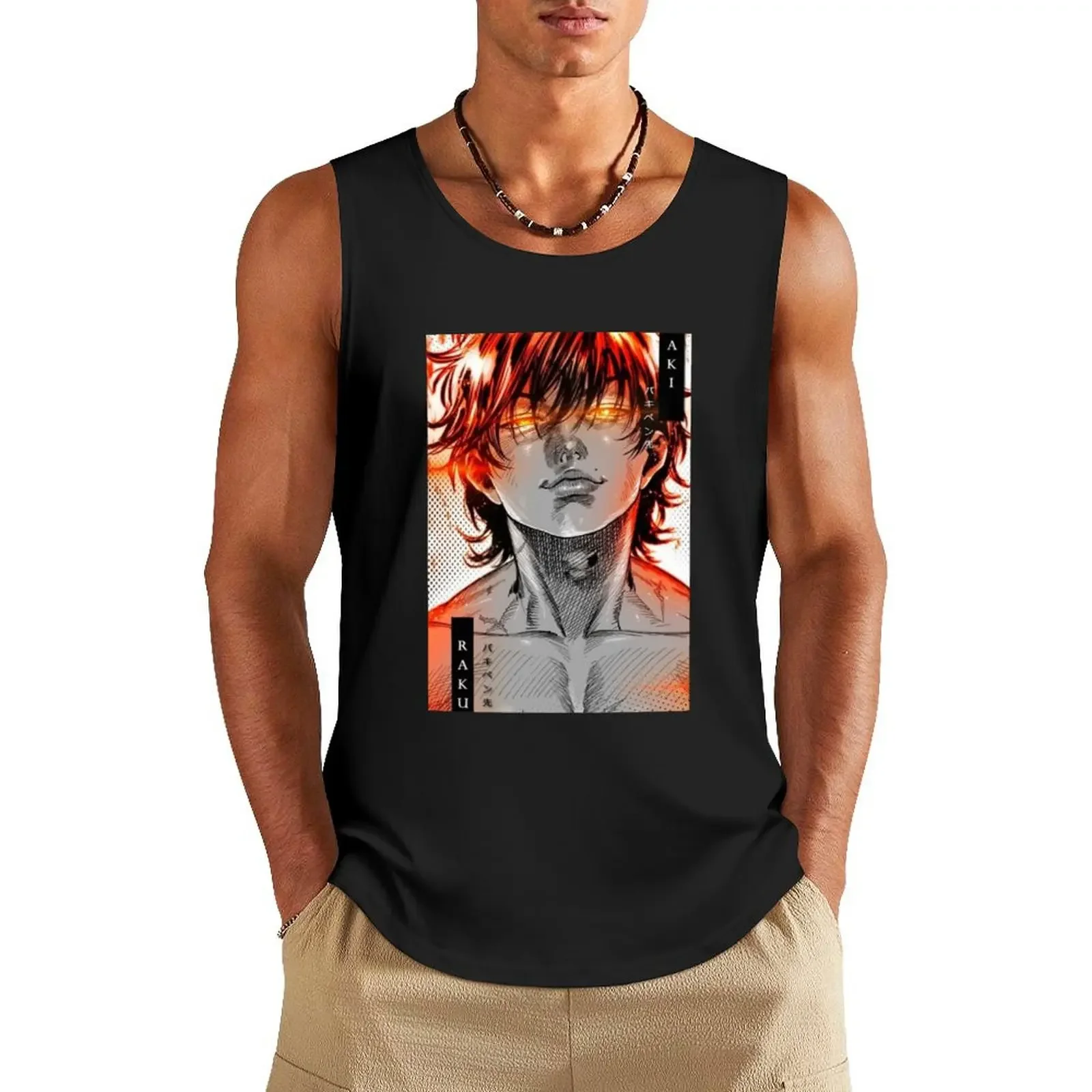 

baki hanma Yujiro baki haku anime kawaii Tank Top Gym man Men's sports t-shirt