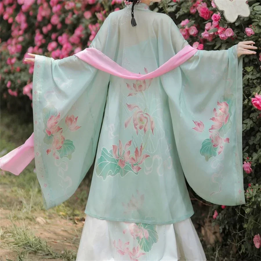 الجنية النساء Hanfu فستان الملابس الصينية التقليدية مهرجان الزي التطريز المرحلة الشعبية القديمة أداء أزياء رقص #4