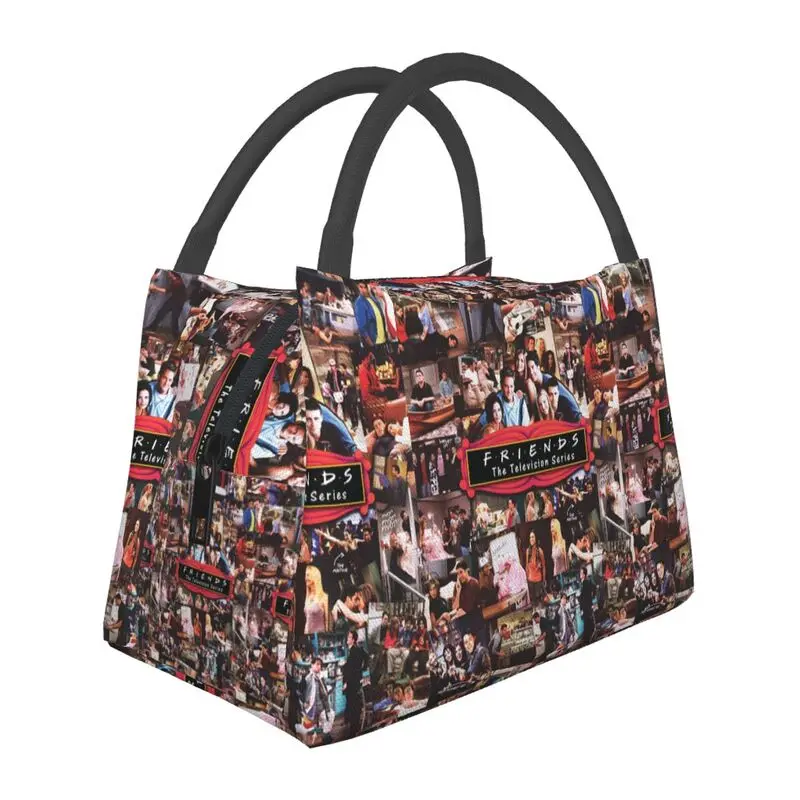 Classic TV Show Central Perk Friends Insulated Lunch Bag Women Reusable Thermal Oxford Bento Tote Bags for Work Travel Picnic