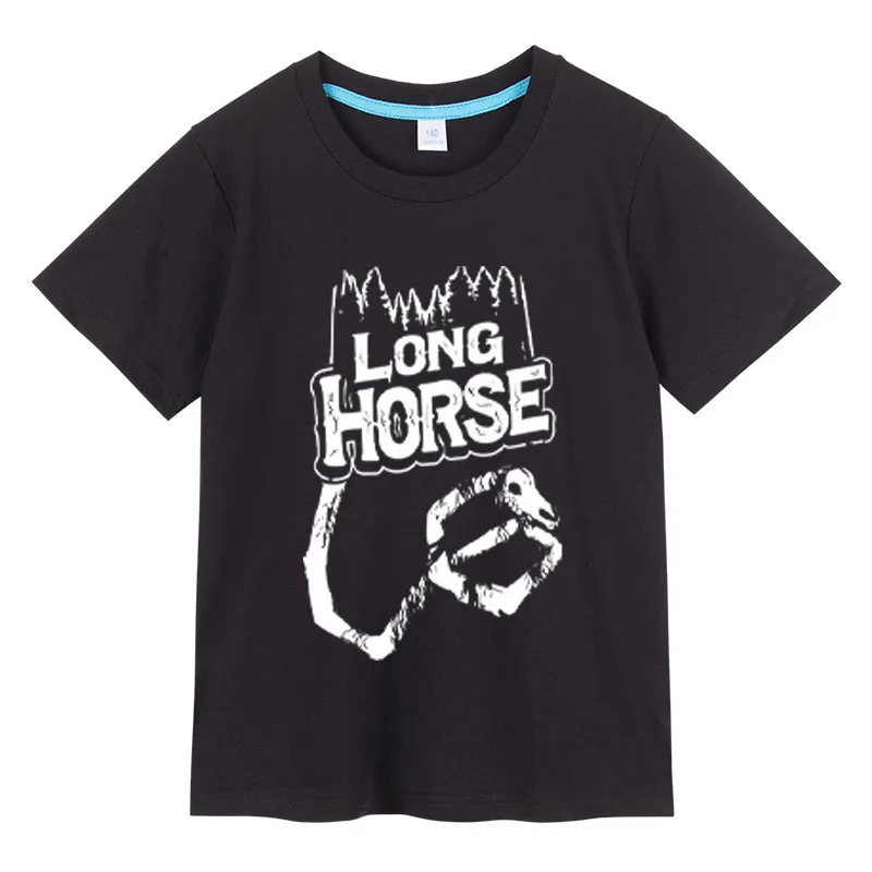 Long Horse shirt Meat Long Horse boys t-shirt child Summer Short Sleeves Tshirt scp fan siren head spooky gift toy Gamer