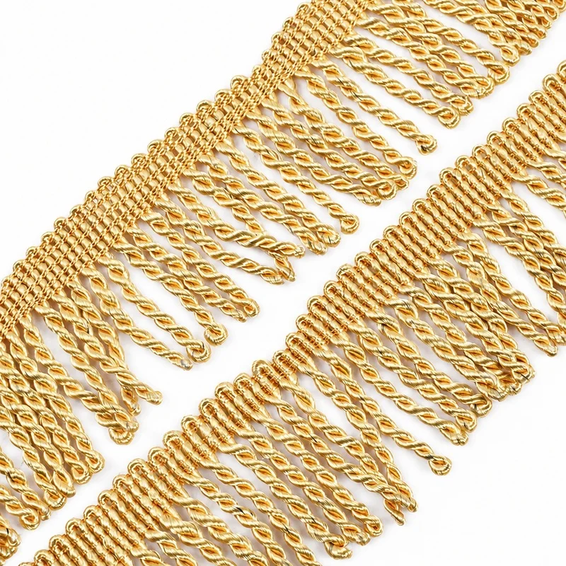 3/5 Meter Meetee 55 mm einfarbiges Twist-Spitzenband mit Fransenbesatz für Heimtextilienvorhänge, Sofa-Dekoration, DIY-Nähzubehör