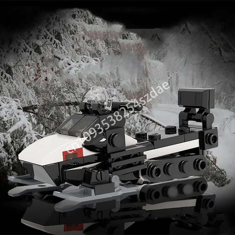 

132 шт. MOC Polaris Снегоход и грузовые сани Строительные блоки для взрослых STEM Обучающие обучающие космические воображения вверх Конструкция
