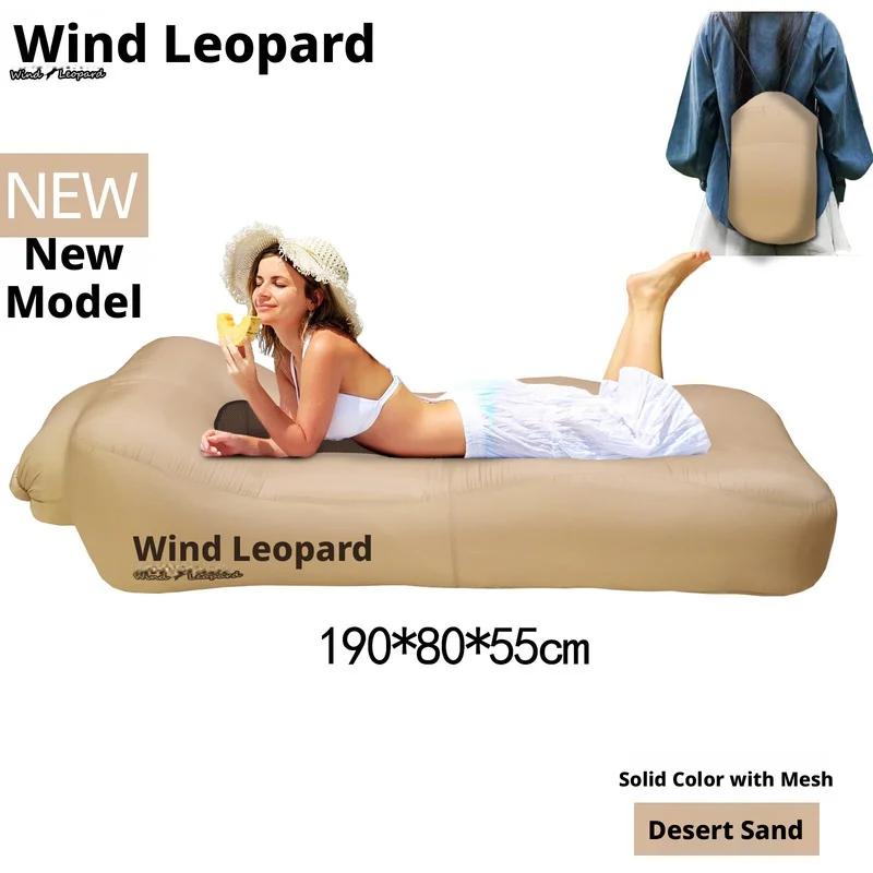Wind Leopard Outdoor Inflatable Sofa Dual - use Land Water Portable Air Cushion Camping Air Mattress Music Festivals
