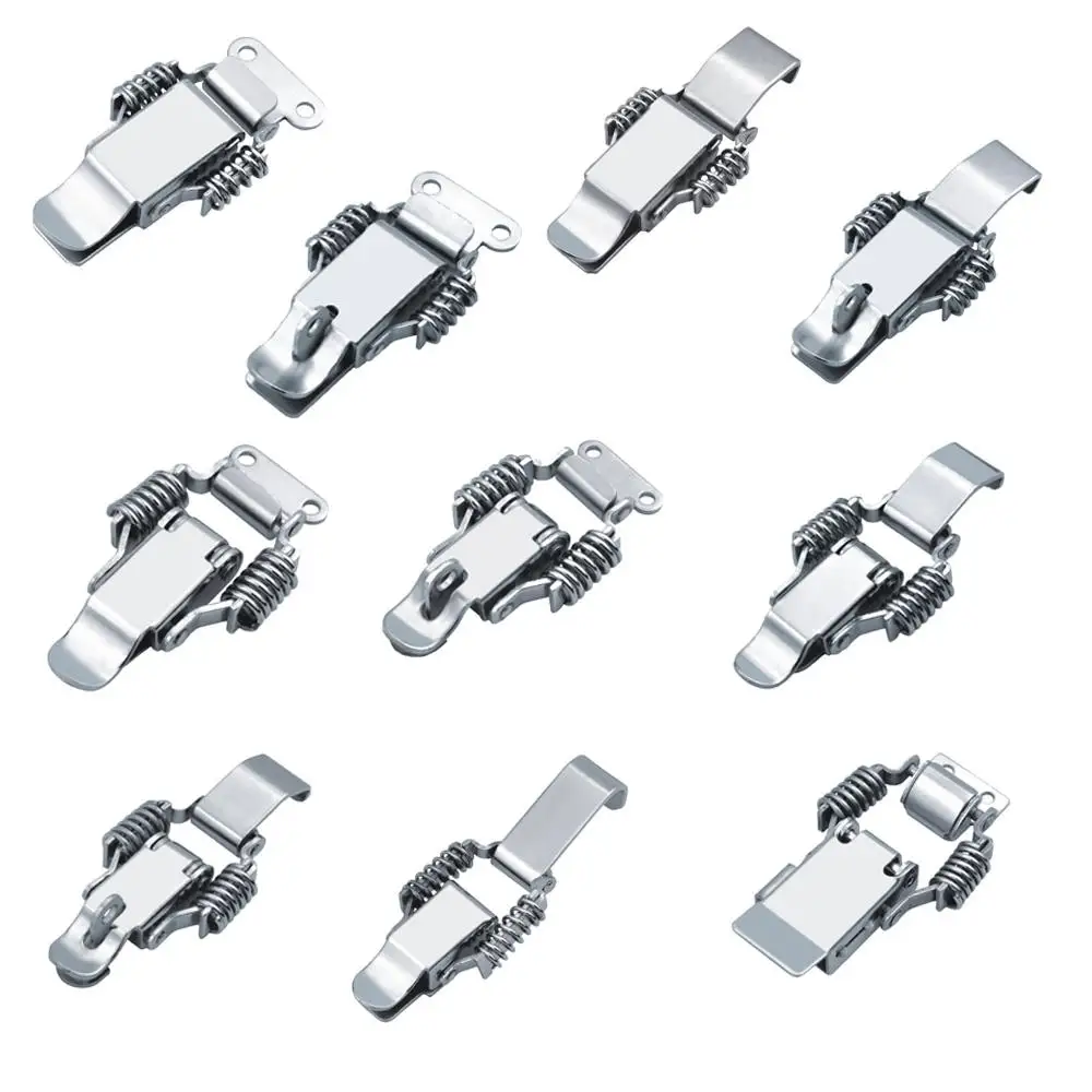 

J008 Factory Wholesale Stainless Steel Heavy Duty Quick Release Spring Draw Toolbox Hasp Latch Toggle Clamp Latch for Cabinet