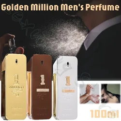 Perfume Golden Millionaire para hombre, 100ml, mejora el encanto y la fragancia duradera, fragancia Natural fresca de cuero lanudo