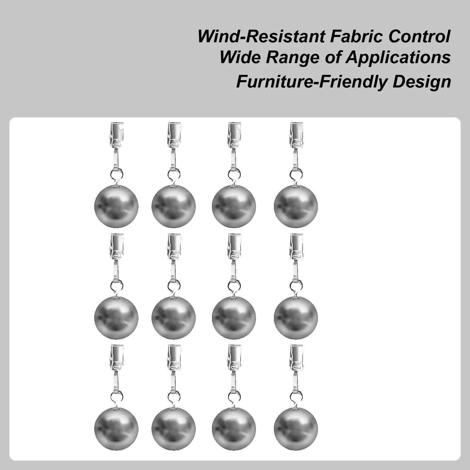 Tablecloth Weights 12 Pieces Stainless Weights Holder Party Drapery Holder With Clamp For Outdoor Picnic Party Dining Kitchen