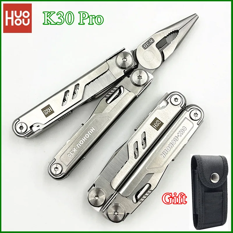 

Мультитул HuoHou K30 Pro 18 в 1, складные плоскогубцы, нож, ножницы, пила, портативный инструмент для выживания на открытом воздухе, для кемпинга, EDC, многофункциональный инструмент