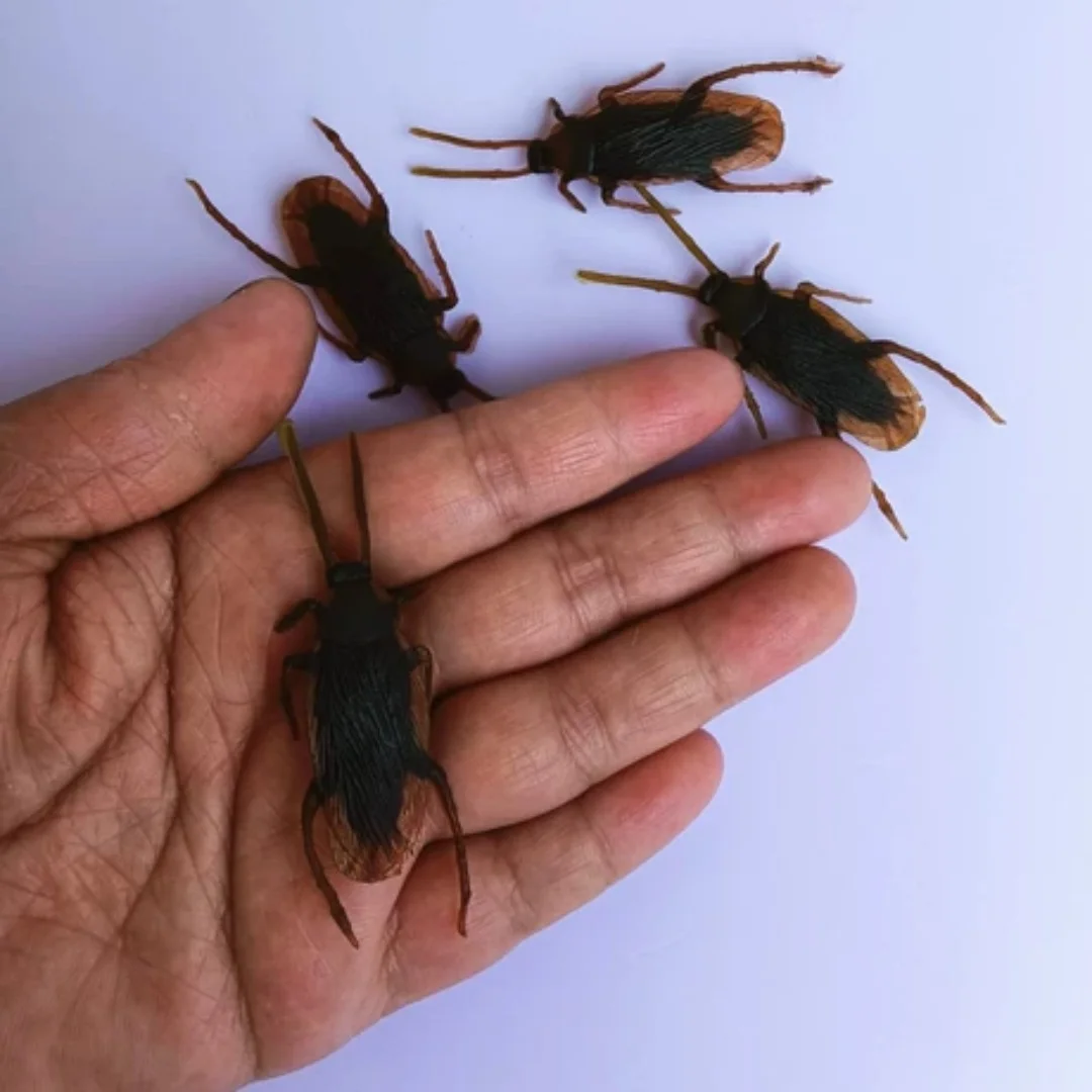 10-100Horrifying Funny Cockroaches Joke Decoration Props Rubber Toy Gags Practical Jokes Toys Simulation Plastic Bugs Cockroach
