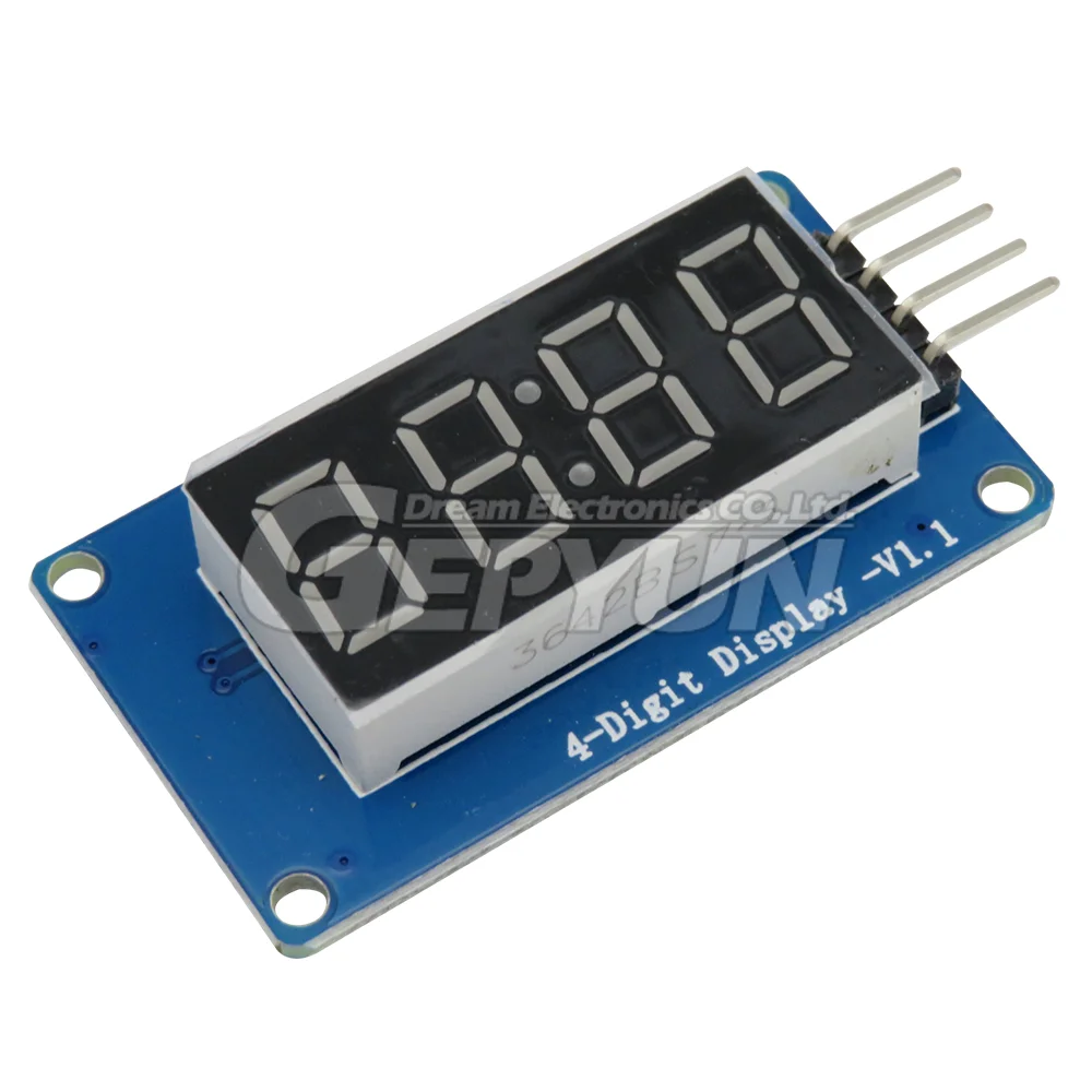 TM1637 4 Bits Digital LED display module 7 segment 0.36 inch Clock RED anode tube four serial driver board pack for arduino