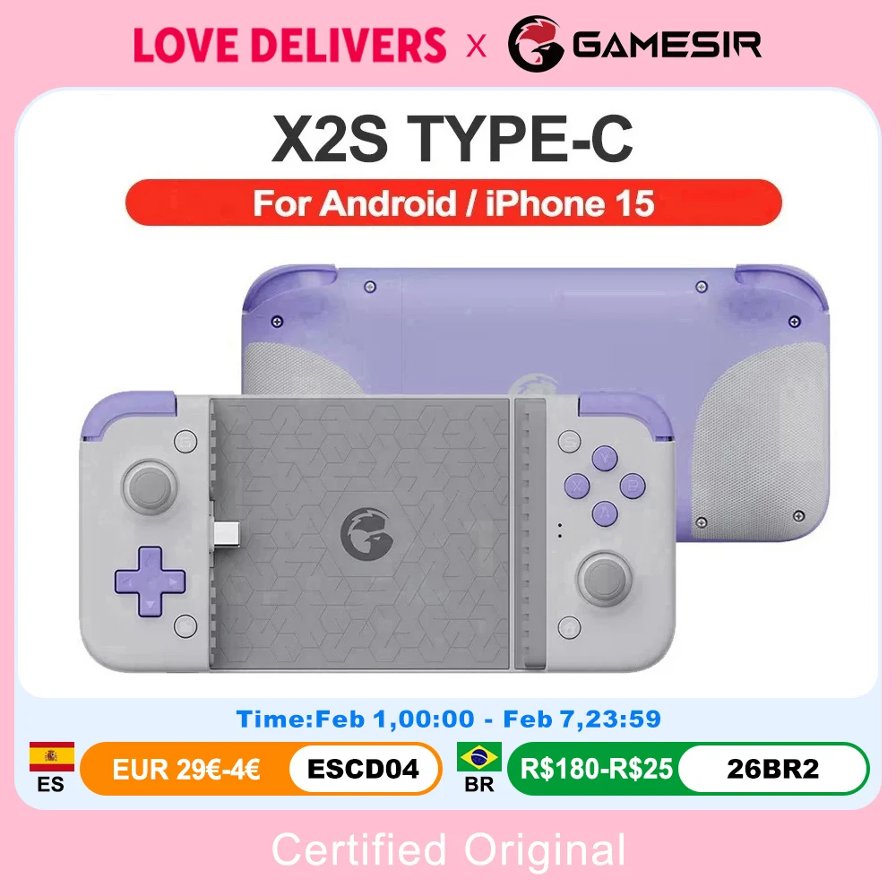 GameSir X2s Mobile Gamepad Android Phone Game Controller for Cloud Gaming Xbox Game Pass STADIA xCloud Hall Effect Joystick