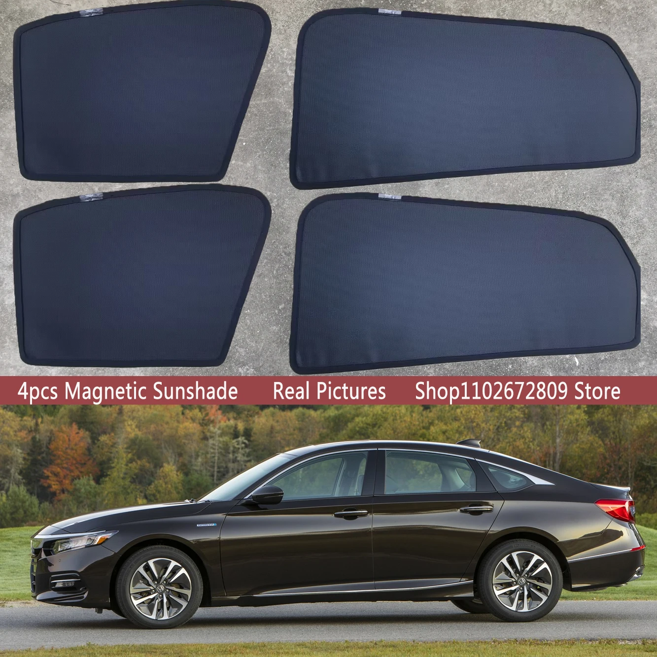 Magnetic Car Sunshade Shield Windshield Frame Curtain Sun Shades  For Honda Accord X 10TH GEN Hybrid 2017 - 2022 Accessories