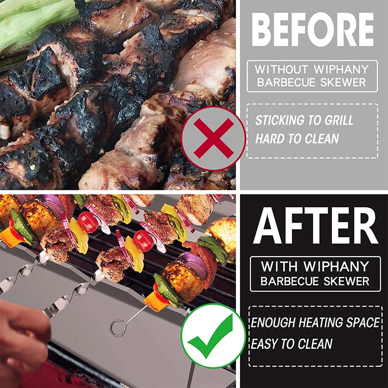 

2 шт. держатель для шампура, противоскользящая канавка из нержавеющей стали, сверхмощные длинные инструменты для барбекю, стойка для барбекю на гриле, стойка для шашлыка, уличные инструменты