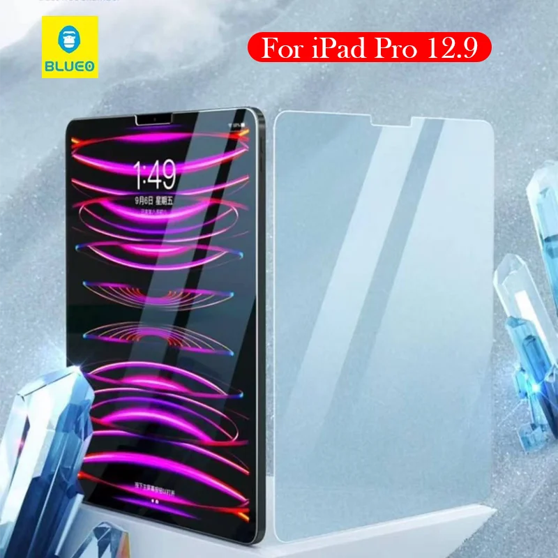 

Blueo Tempered Glass For iPad Pro 12.9 Screen Protector for iPad PRO 12.9 2018 2020 2021 2022