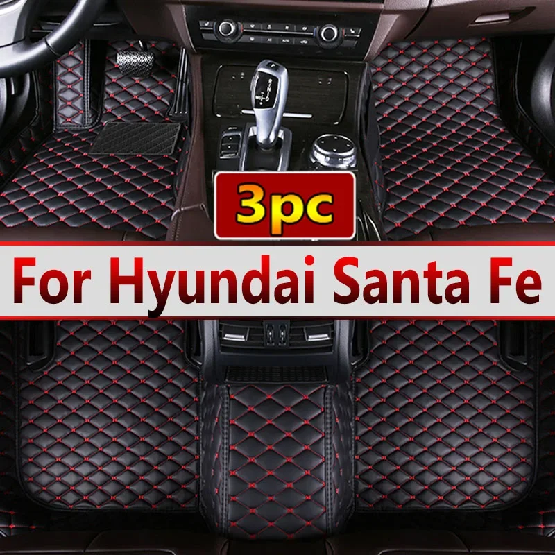 Car Floor Mats For Hyundai Santa Fe Five Seats 2013 2014 2015 2016 2017 2018 Auto Foot Pads Carpet Cover Interior Accessories