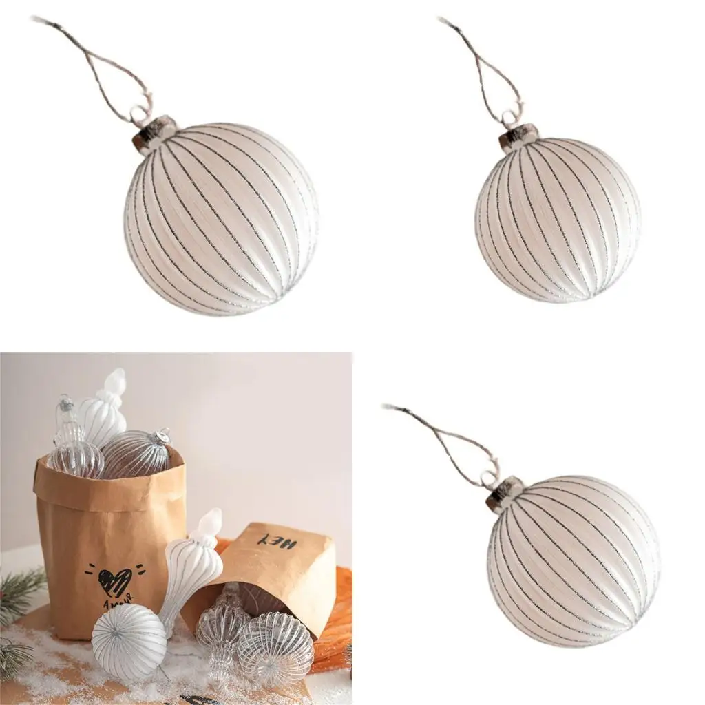 

E8BD Christmas Tree Decorations Glass Christmas Ball Ornament Hanging Ball