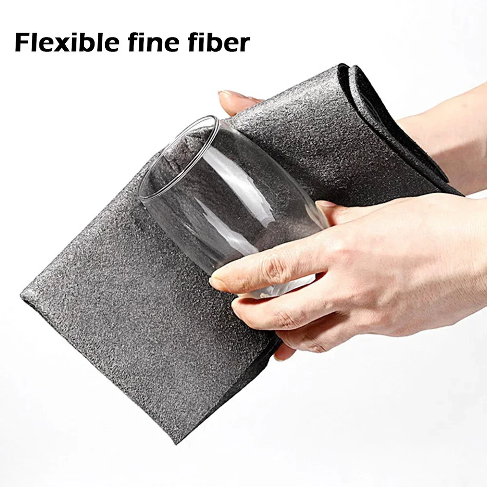 Thickened Cleaning Towel Reusable Microfiber Washing Rags Wipe Cloth for Kitchen Bathroom No Trace Glass Cleaning Accessories