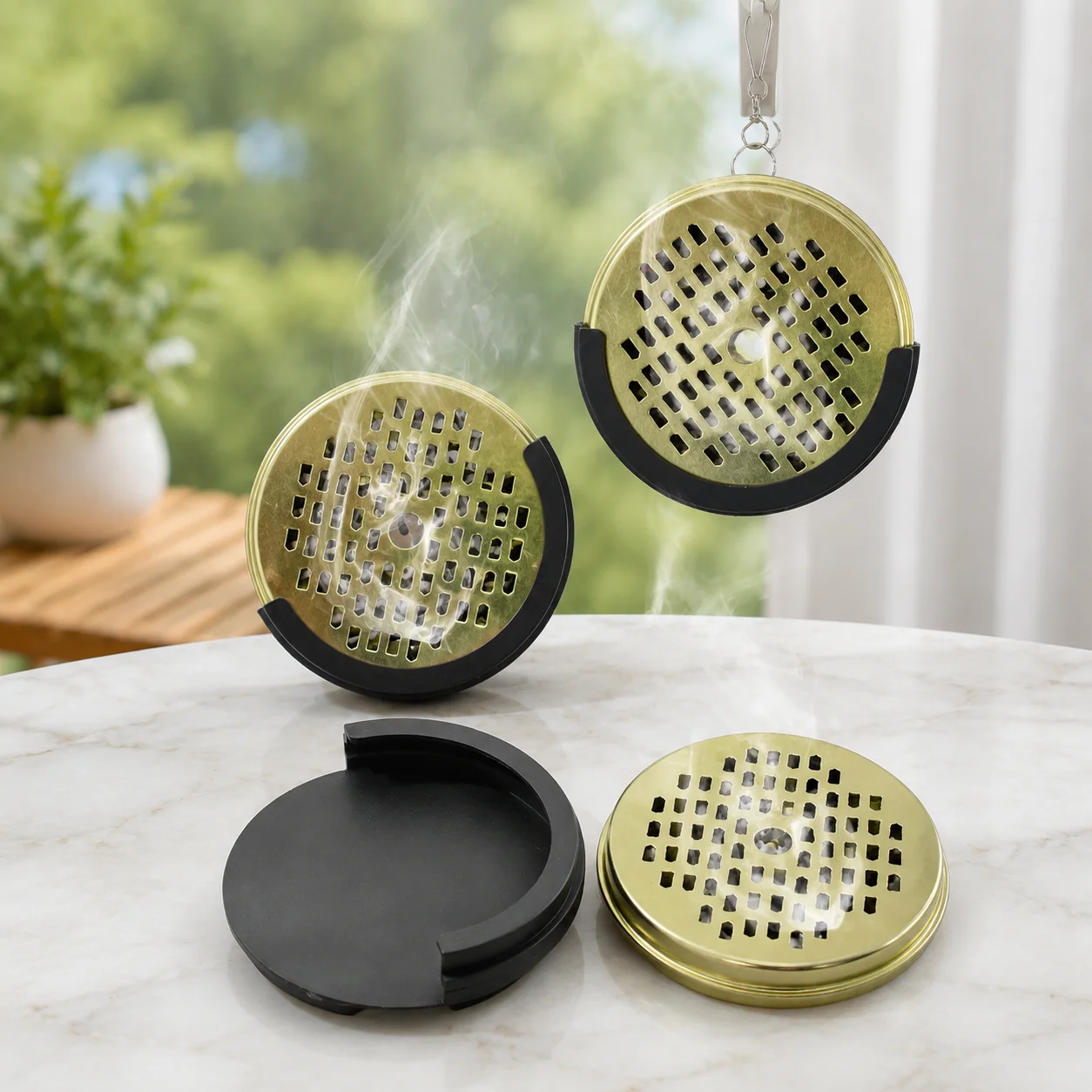 Soporte Redondo Metálico para - Tulsi Holy Basil reseña y precio