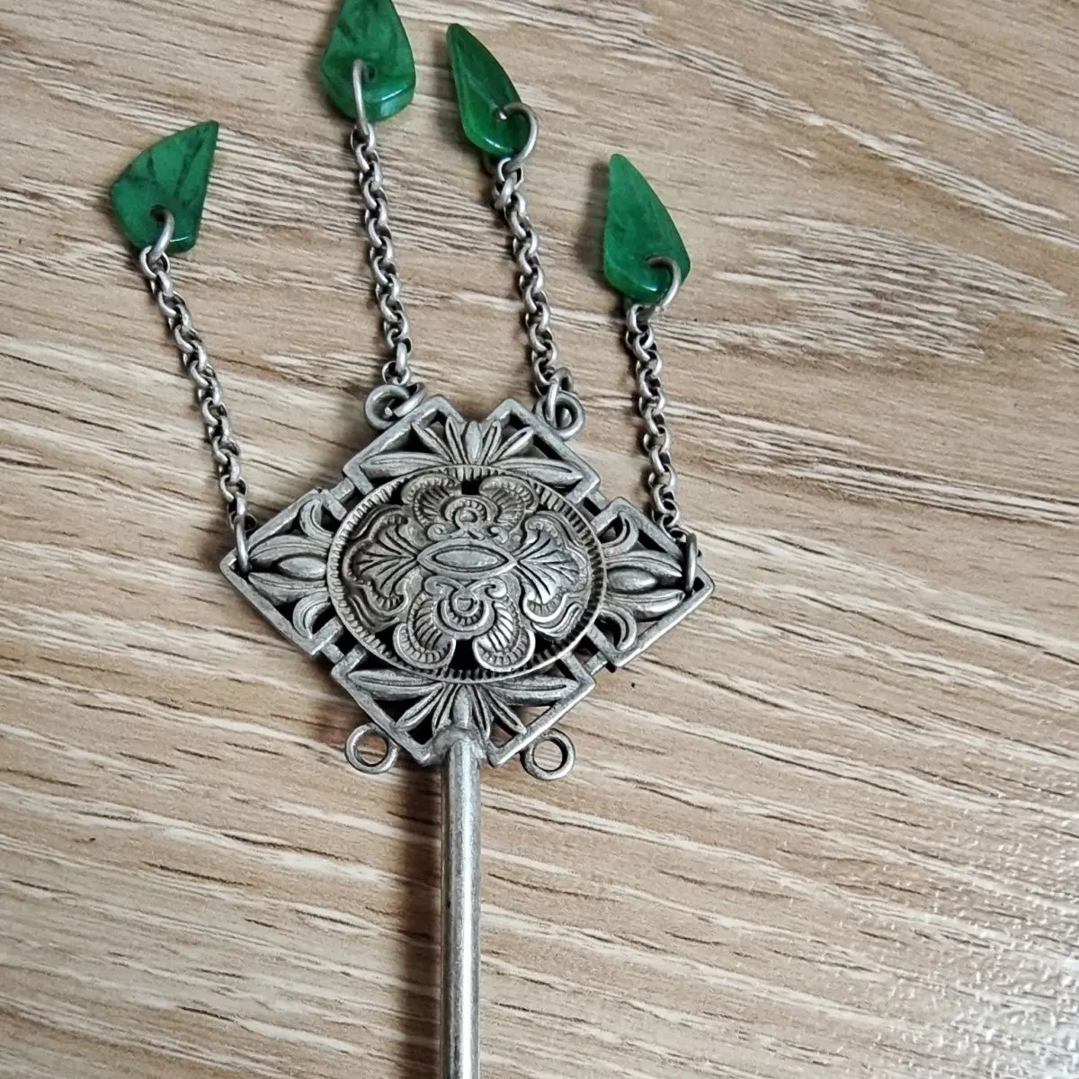 Vintage Traditional Chinese Lucky Blessing Tibetan Silver Miao Silver Hollow Butterfly Flower Hairpin Hanfu Hair Accessories For