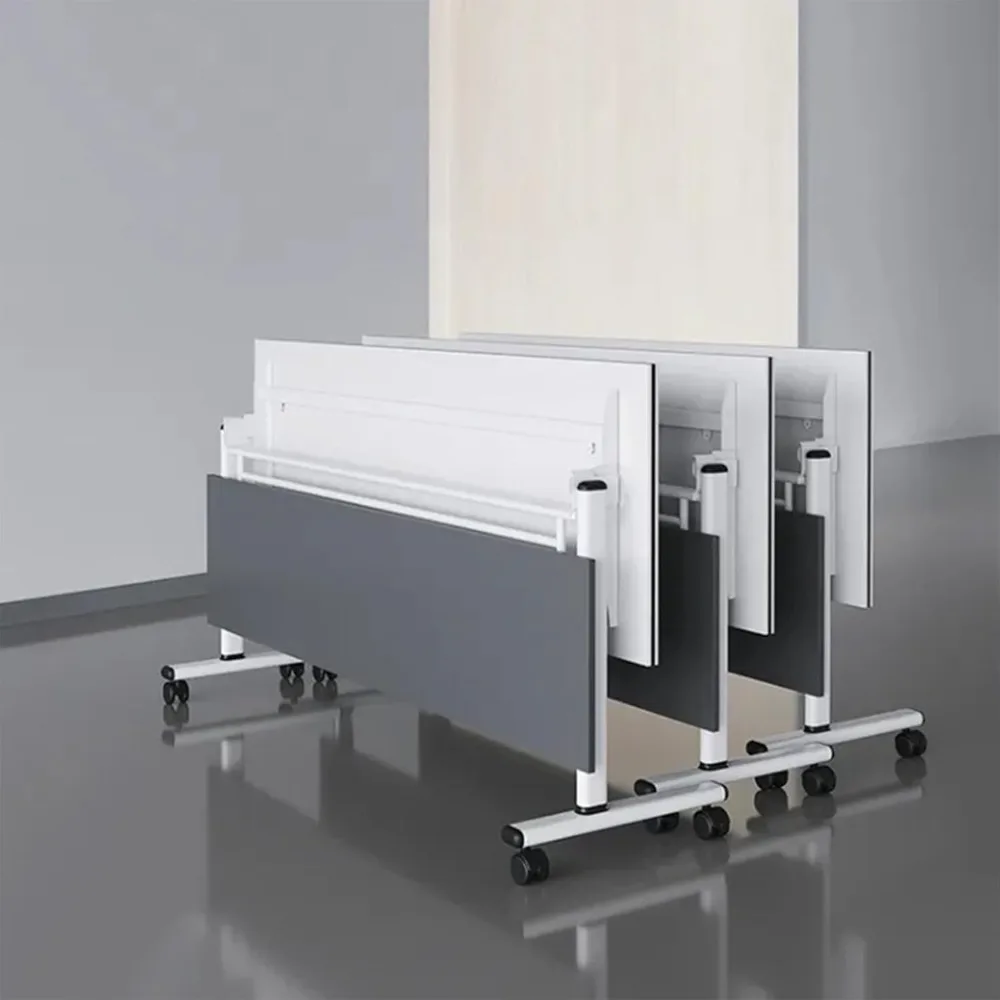 

Стол для конференций, складной конференц-стол, мобильные складные офисные столы для конференц-зала с откидной крышкой (2 упаковки, 120*60*75 см)