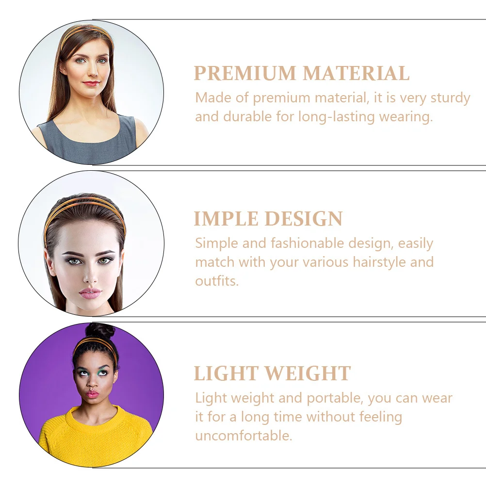 

Delicate Two-Tier Headband Anti-Slip Female Headwear Stylish Decor for Various Hairstyles Outfits Female Headwear