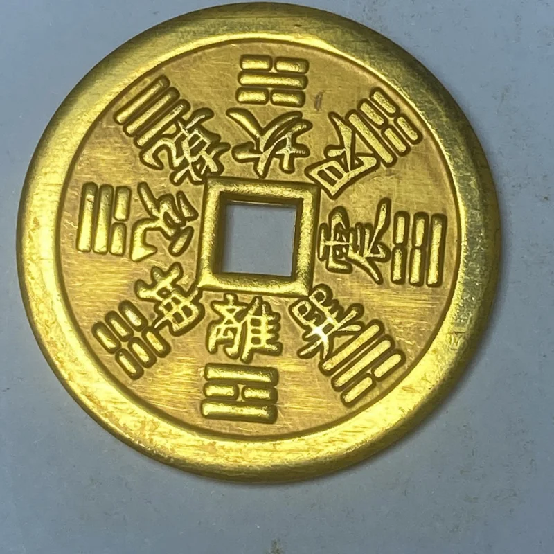 Diameter4.3cmGilt huit grammes or argent fleur montagne fantôme Taishang Laojun huit grammes richesse-attrait argent fleur Ha
