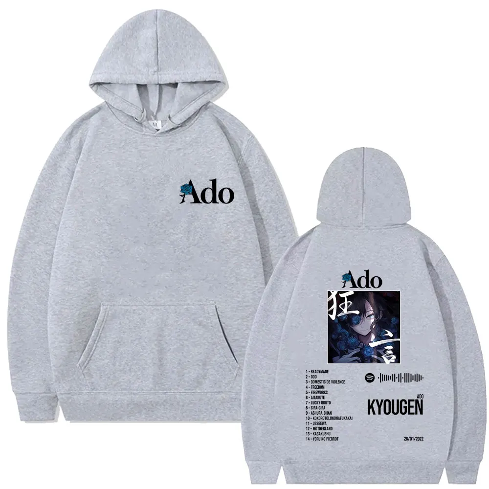 Ado Kyougen Album Graphic Hoodie Men Women Fashion Japanese Style Hooded Tracksuit Male Vintage Casual Fleece Pullover Hoodies