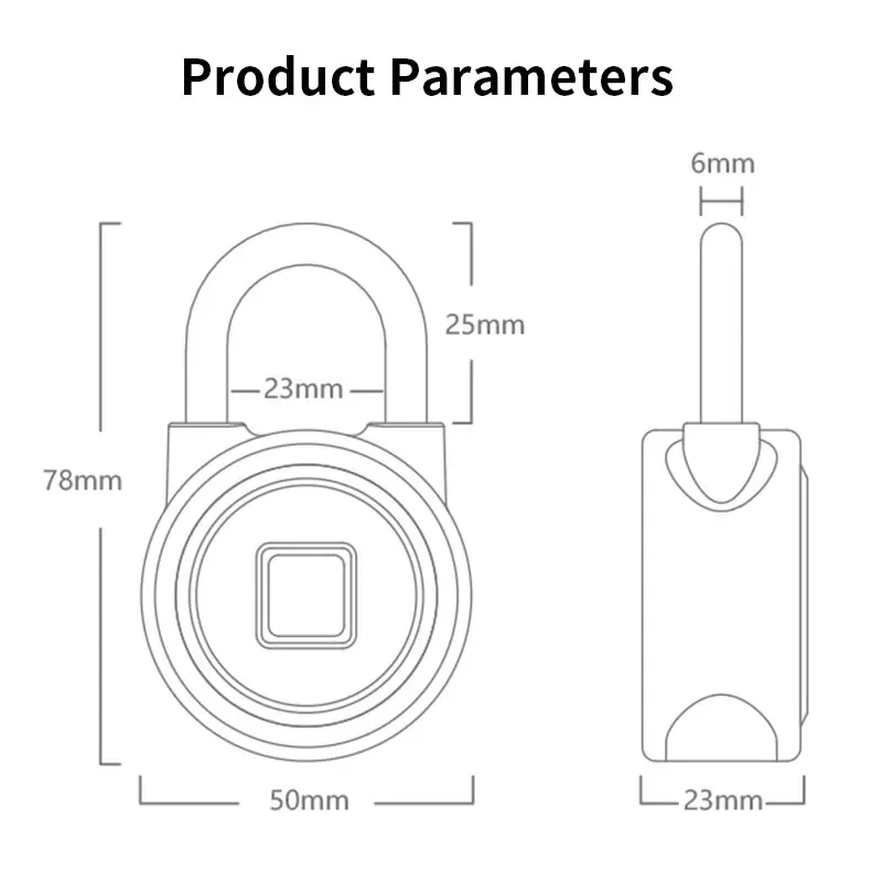 Imagem -06 - Oklok-impermeável Keyless Smart Fingerprint Lock Cadeado Portátil Anti-roubo Ios Android Controle de Aplicativos Porta Gabinete Bluetooth