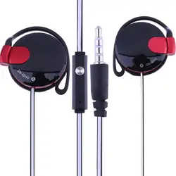 Clip On Earphones Wired Earphone Heavy Bass Universal 3.5mm Plug Wired Clip On Ear Sports Headphone Running Hiking Exercising