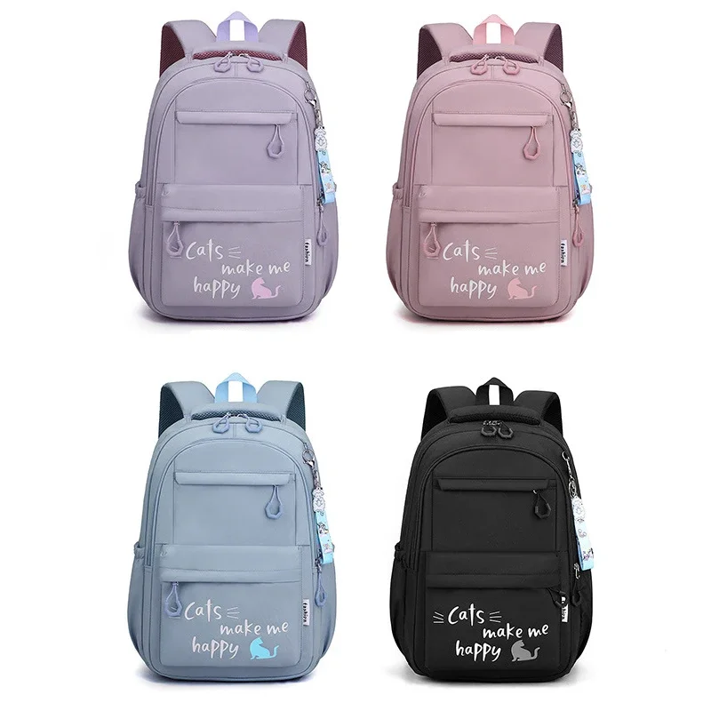 2024 Backpack Cute Backpacks Waterproof Youth College Student Travel Knapsack Simple Versatile Women\'s Travel Back Dropshiping