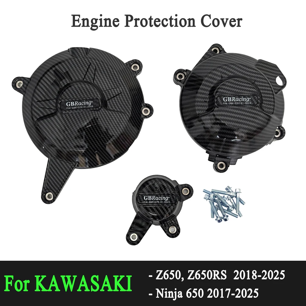 

Motorcycles Engine cover Protection case For KAWASAKI Z650, Z650RS & Ninja 650 2017-2025 GB Racing Modified Accessories