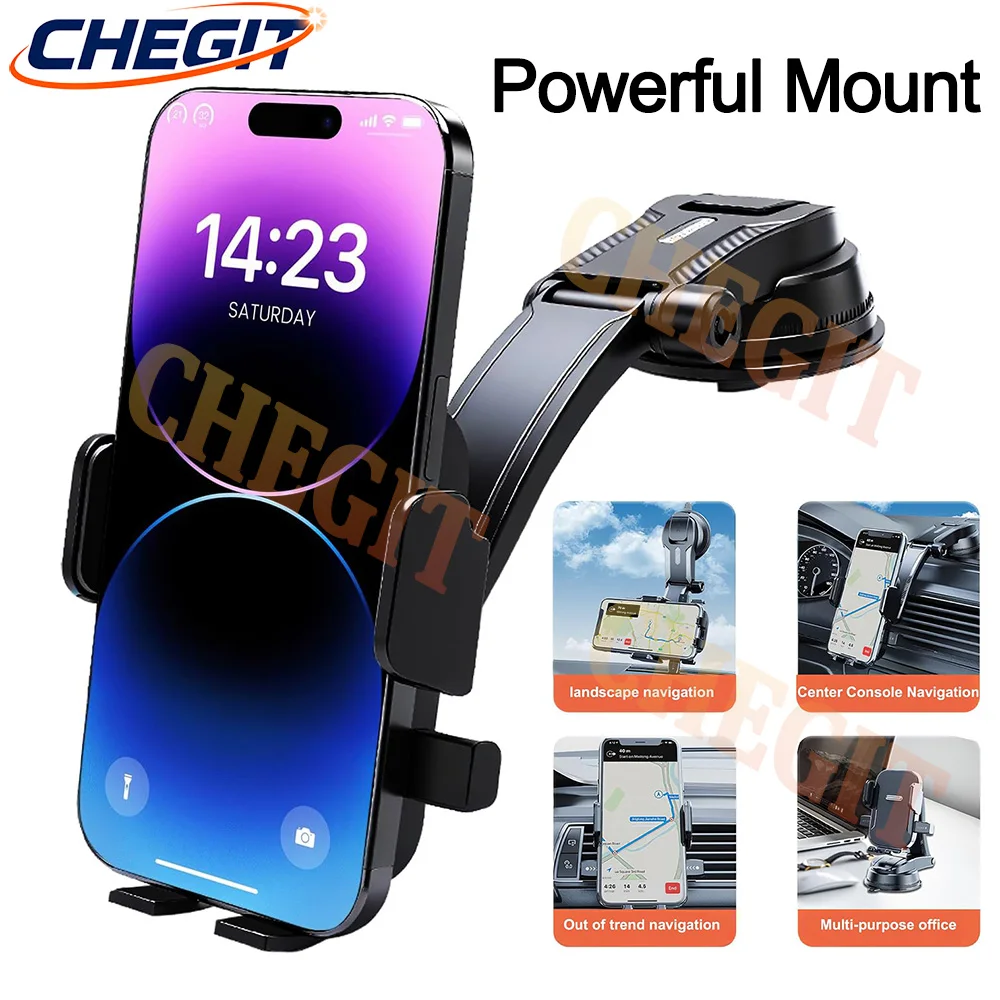 

Автомобильный держатель для телефона, подставка на присоске, поддержка мобильного сотового телефона в автомобильном кронштейне для iPhone 17 16 15 Xiaomi Huawei Samsung