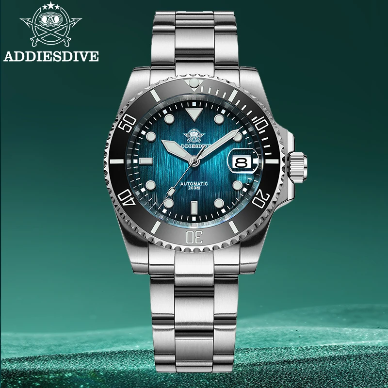 

ADDIESDIVE 41mm Watch for Men New Sapphire AR Coating Luxury Wristwatch Luminous NH35 Automatic Waterproof 20Bar Diver's Watch