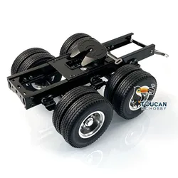 2 Axles Small Trailer With Traction Fifth-wheel For 1/14 TAMIYAYA RC Tractor Trucks Construction Vehicles Accessories TH22421