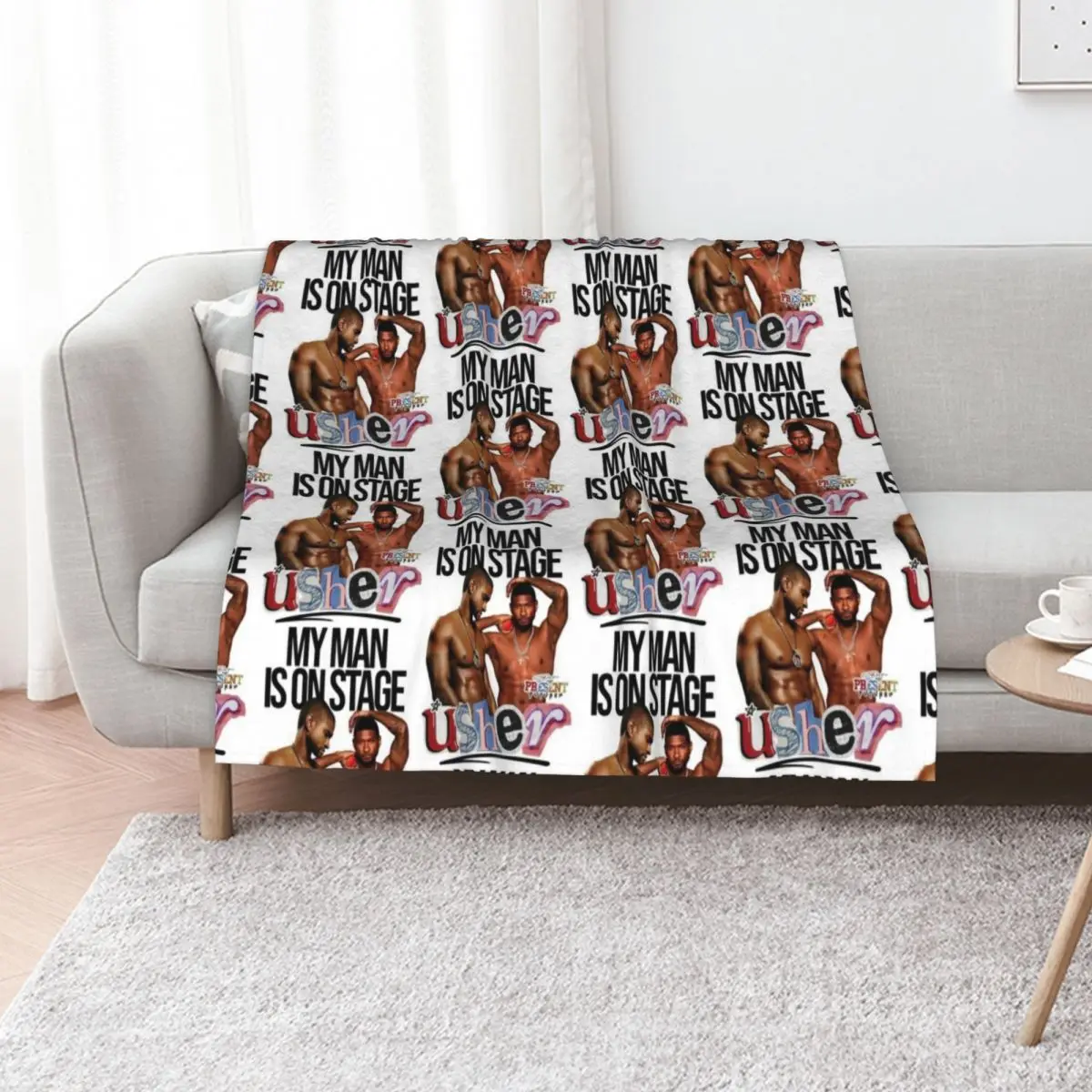 Usher My Man Is On Stage Throw Blanket Moving Camping Stuffeds Loose Decorative Sofas Sofa Throw Blankets