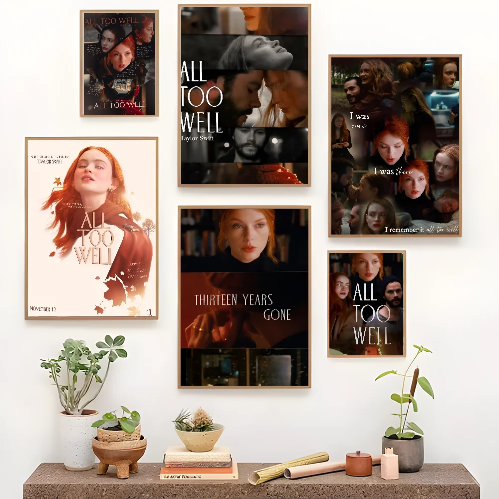 ملصقات أنمي تذكارية لفيلم قصير ، جودة عالية ، فن جداري ، ملصقات عتيقة للمنزل ، ديكور غرفة كاواي ، كلمات جيدة للغاية