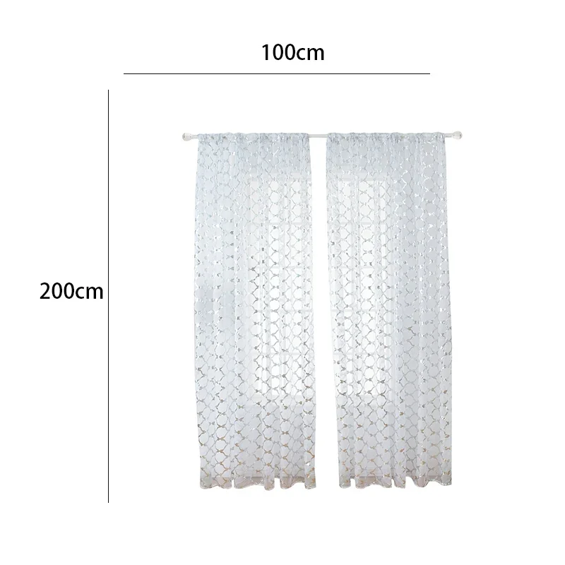 Hot Stamping Curtain Luxury Curtains for Living room Vertical Curtains silver tulle wedding decoration curtain cortinas