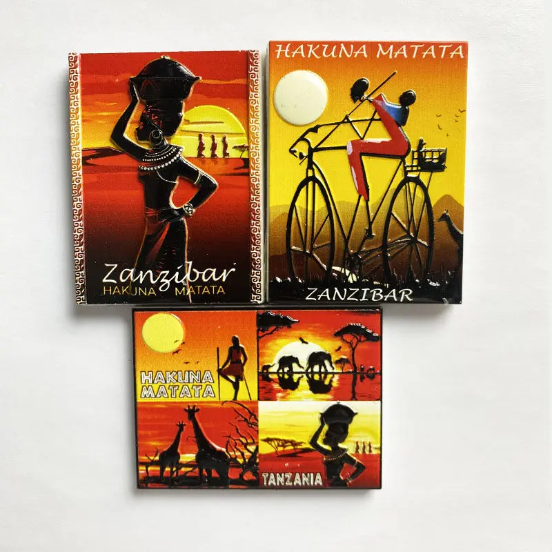 

Retro Nostalgic3d3D Magnetic Fridge Magnets African Exotic Style Travel Souvenirs Creative Decorations Strong Magnets