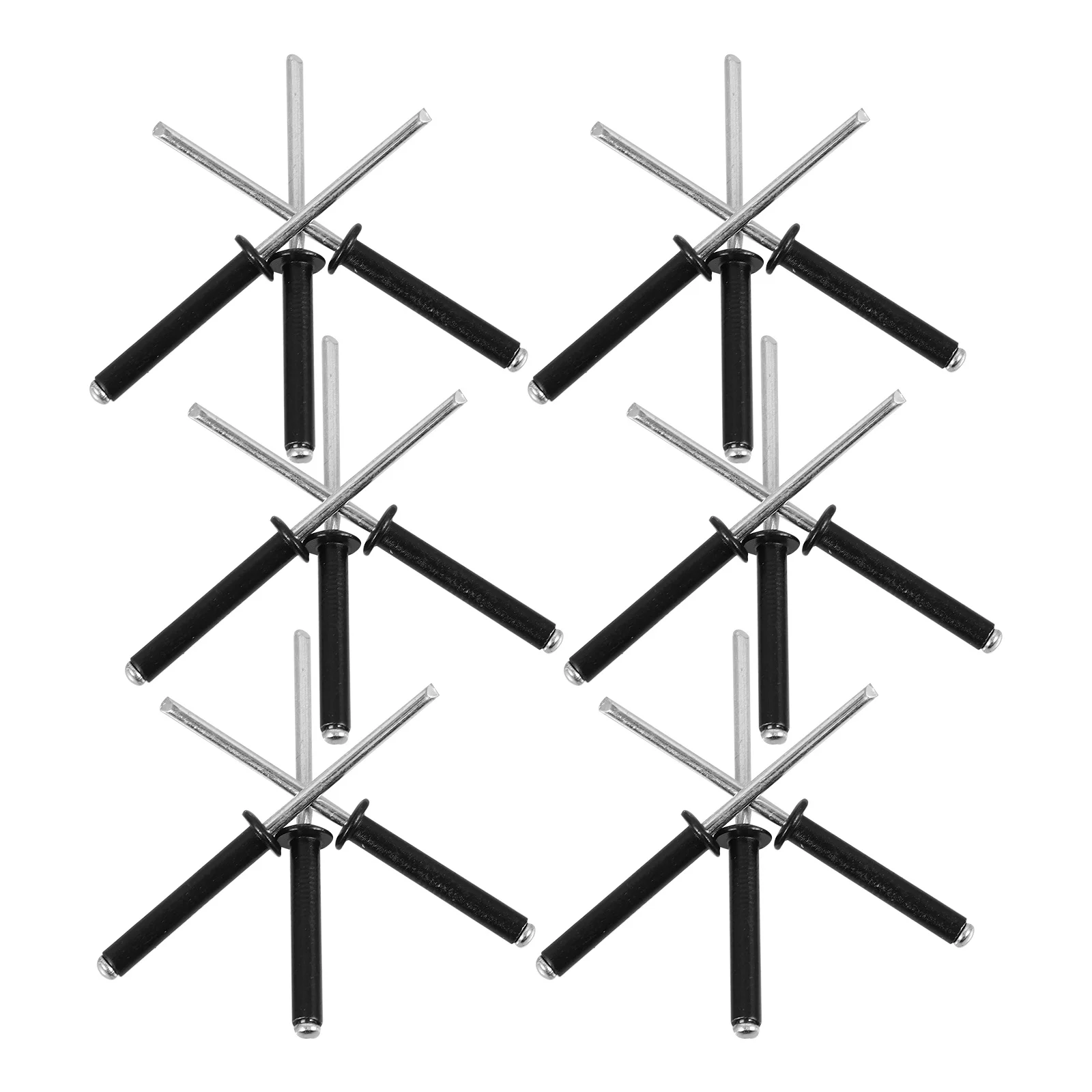 50pcs Black Round Head Rivets M4x25 Aluminum Blind Rivets for Metal Sheet Door Gutter Repair Durable Fasteners Hardware