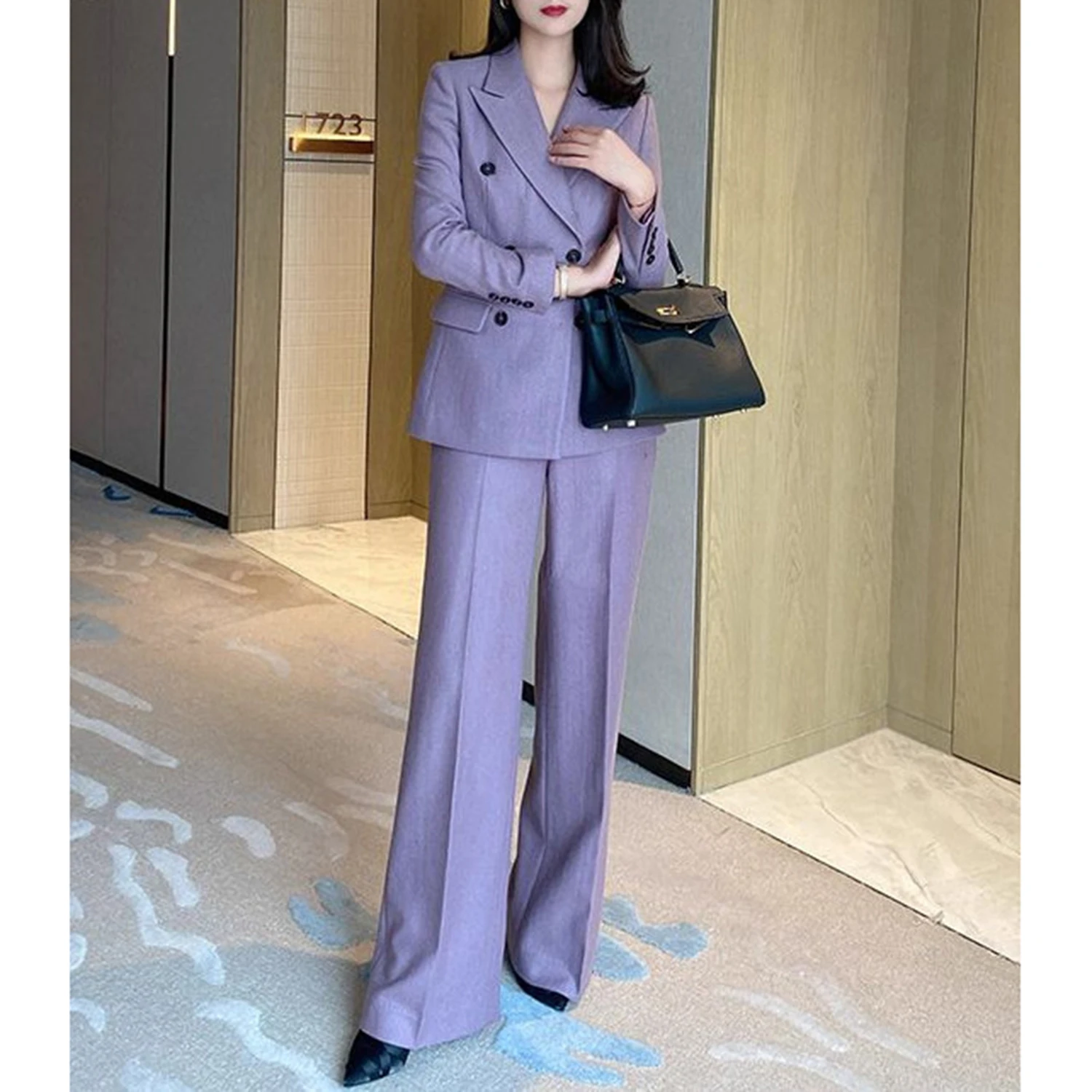 بدلة نسائية 3 قطع مجموعة Pantsuit ملابس عمل مكتبية سترة + سترة + بنطلون بدلات نسائية أنيقة مخصصة