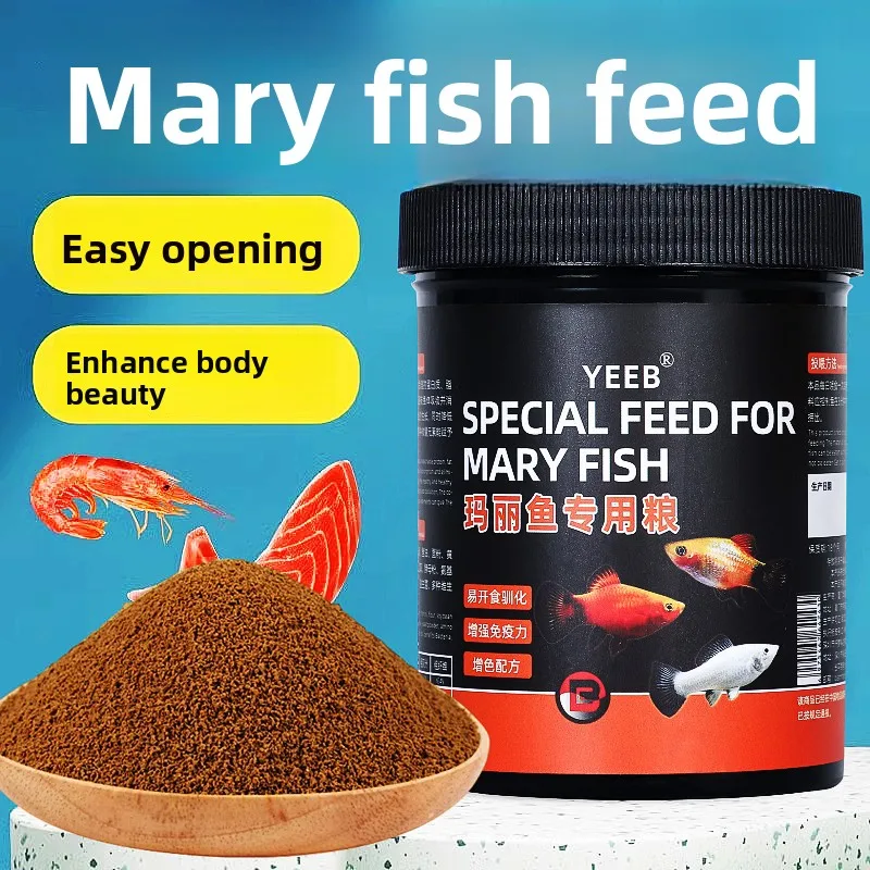 yeeb Special Slow-Sinking Fish Food for Mickey Fish, Molly Fish,Balloon Fish,Moonlight Fish,Guppy - High Nutrition Aquarium Feed view 3