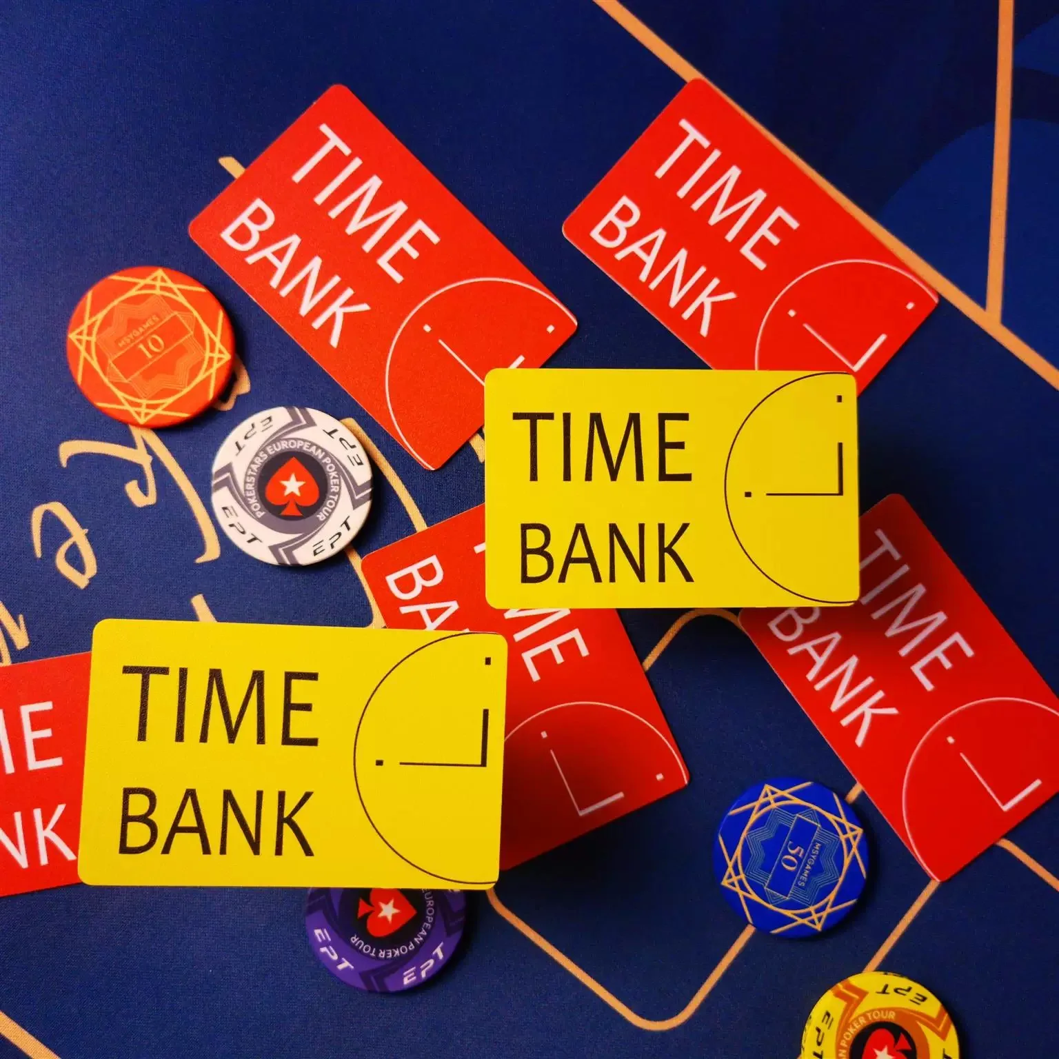 

10/ 50pcs Poker Time Bank Cards TIMEBANK Time Card for Texas Hold'em Poker Chips Club Scorecard