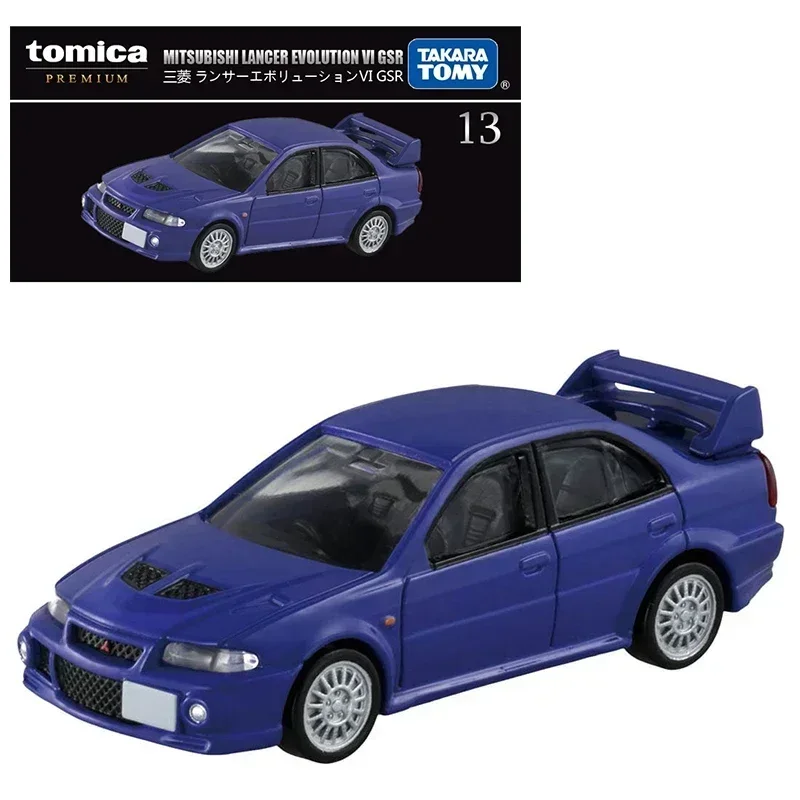 Takara Tomy Tomica Premium modelo Mini MITSUBISHI LANCER EVOLUTION VI GSR TP13 juguetes de aleación fundida figuras de fantasía regalo para niños