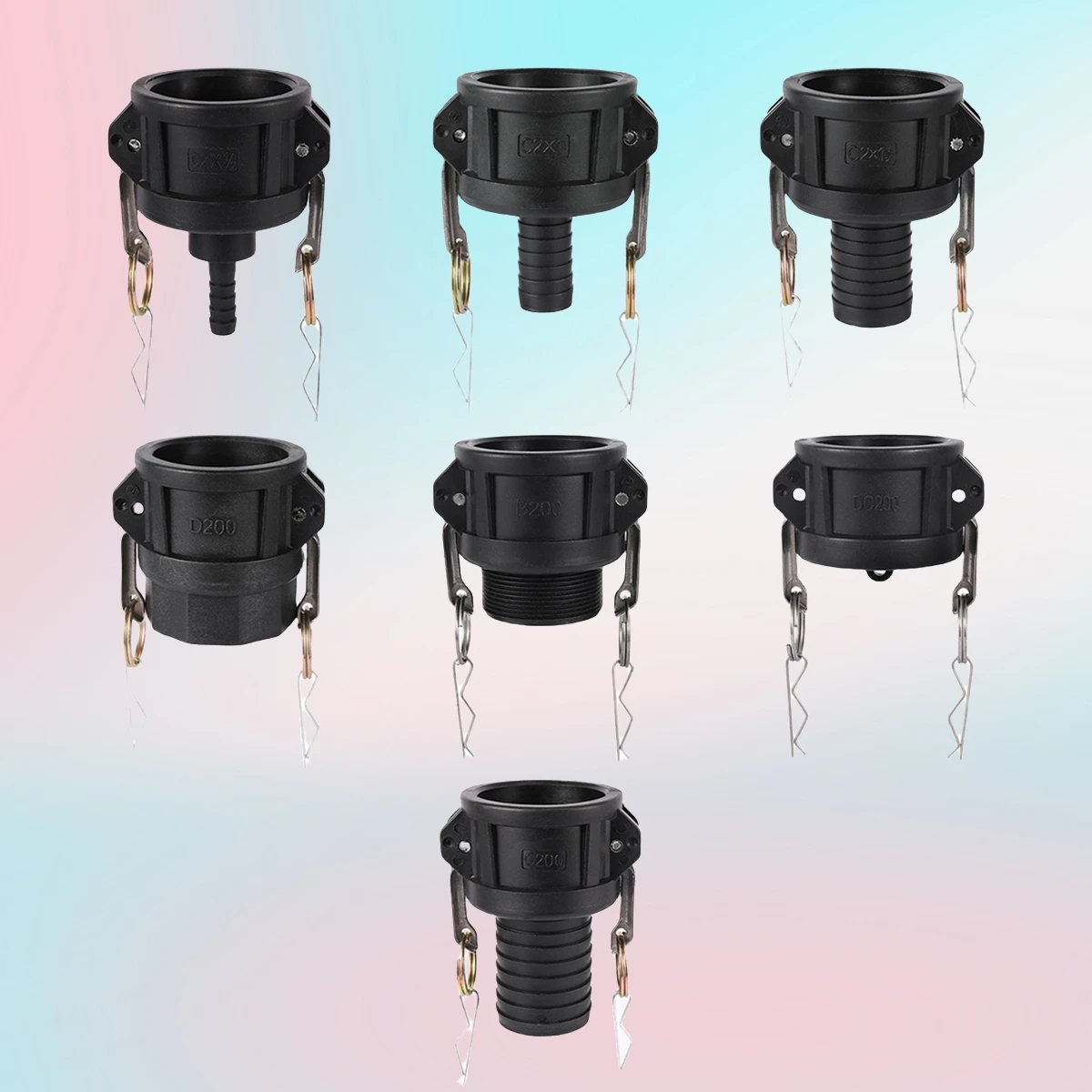 

1 шт. фитинги для тонновых бочковых клапанов IBC, интерфейс 2 дюйма, 64 мм), до 1/2 дюйма, 1 дюйма, 1,5 дюйма, 2 дюйма, быстроразъемный разъем для труб, резервуар для воды, черное соединение