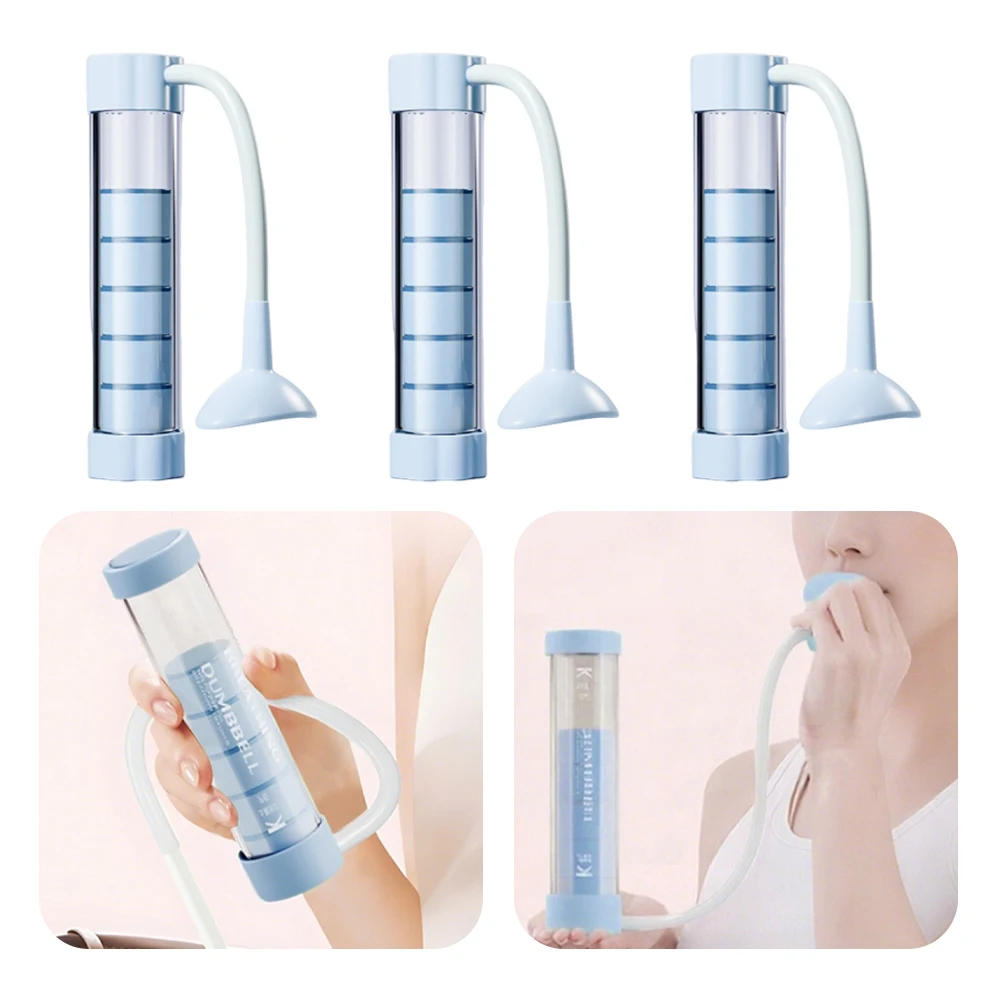 دمبل التنفس العميق مع جهاز تمرين التنفس المضاد، جهاز تدريب سعة الرئة، مدرب التنفس العميق للرجال والنساء #1