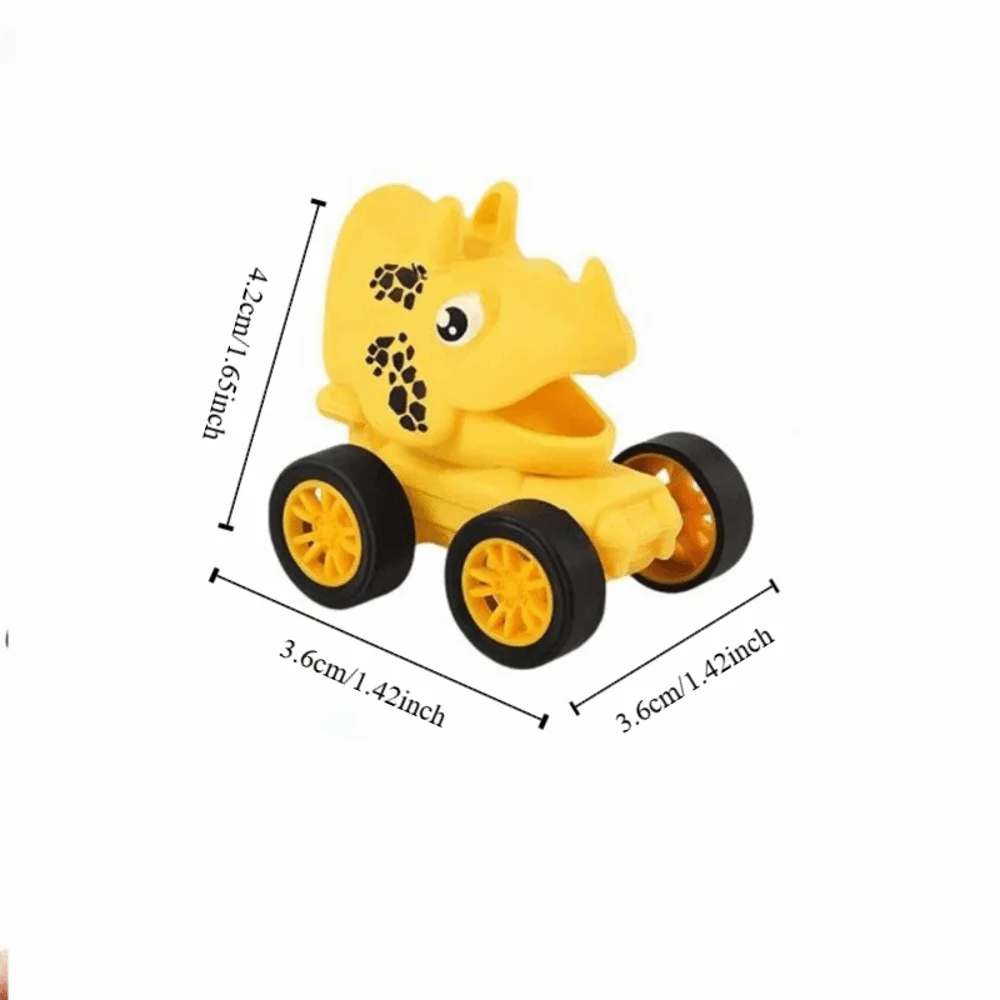 5pcs Gift Plastic Dinosaur Pull Back Cars T-Rex Fast Inertial Sturdy Mini Vehicles Toy Party